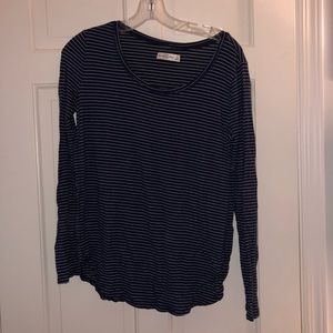 Navy striped Abercrombie long sleeve tee